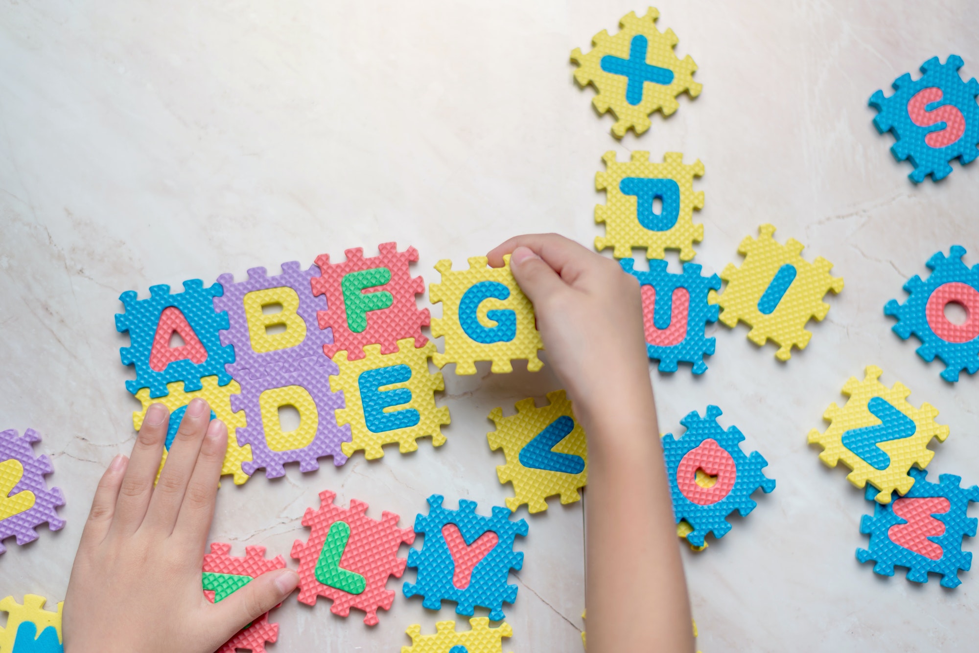 Child play alphabet puzzle